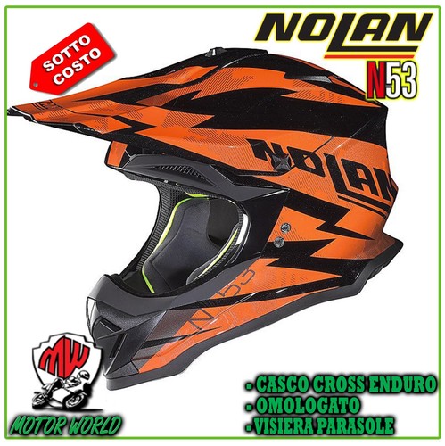 OFFERTA SOTTOCOSTO CASCO CROSS ENDURO NOLAN N53 COMP NERO ARANCIO TAGLIA XL  | eBay