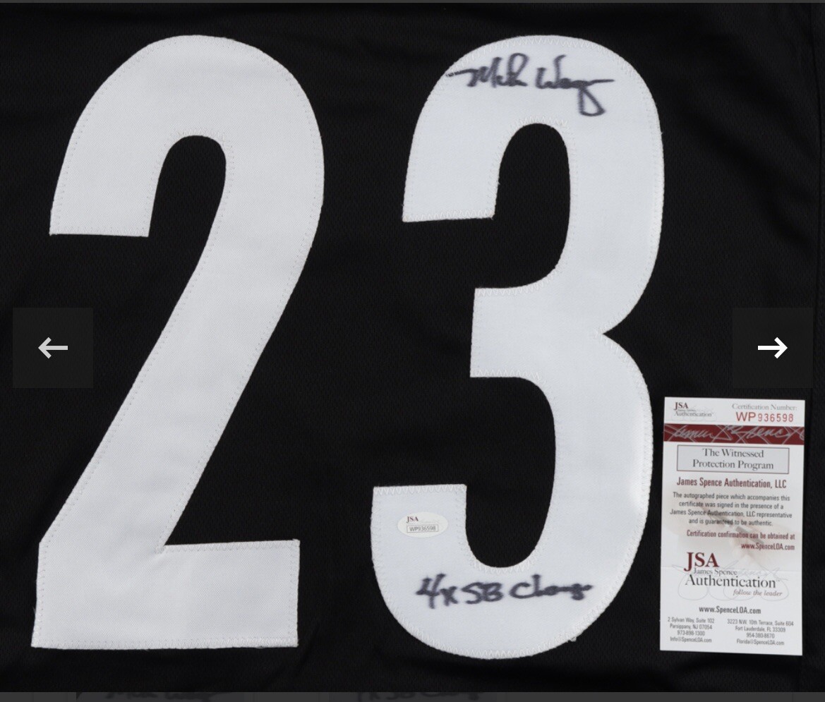 Mike Wagner Pittsburgh Steelers XL Signed Jersey Inscribed 4x SB