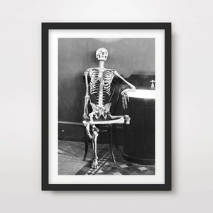 skeleton photo art print poster home wall decor picture strange unique weird ebay skeleton photo art print
