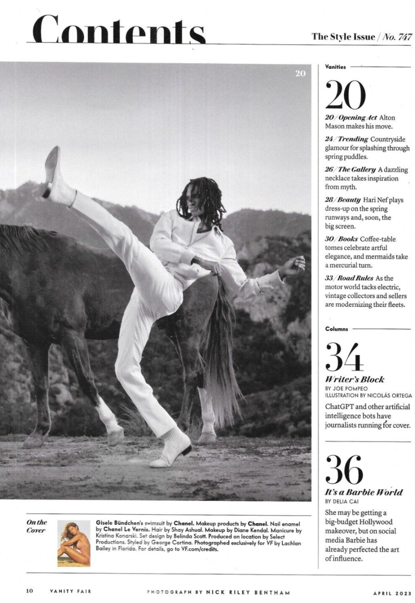 Vanity Fair Magazine Gisele Bundchen Idaho Tragedy J. Crew Kara