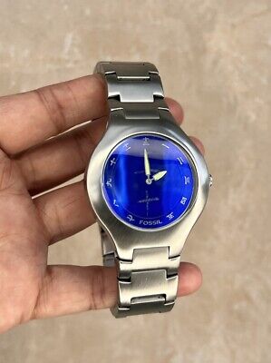RARE y2k FOSSIL Big Tic JR-7978 Blue Kanji Animated Watch RARE y2k FOSSIL Big Tic JR-7978 Blue Kanji Animated Watch