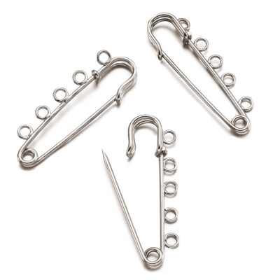200 Stück Eisen Kiltnadeln Brosche Verschlüsse Schwerlast Sicherheitsnadel Platin 5 cm