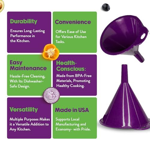 2-Piece Funnel Set - All Purpose Funnels for Kitchen Use Filling Bottles - - Picture 7 of 7