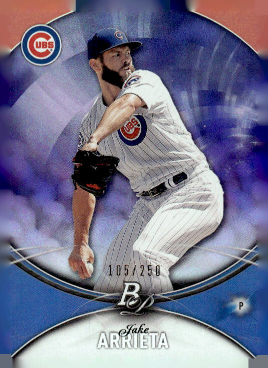 2016 Bowman Platinum Purple #49 Jake Arrieta SERIAL # 105/250