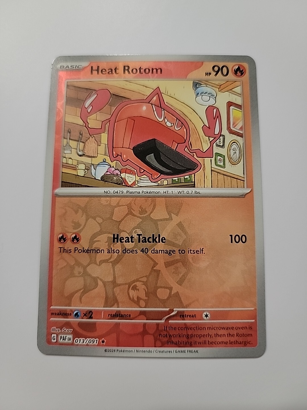 Heat Rotom - 013/091 Paldean Fates REVERSE Holo Rare Pokemon - NM/MINT