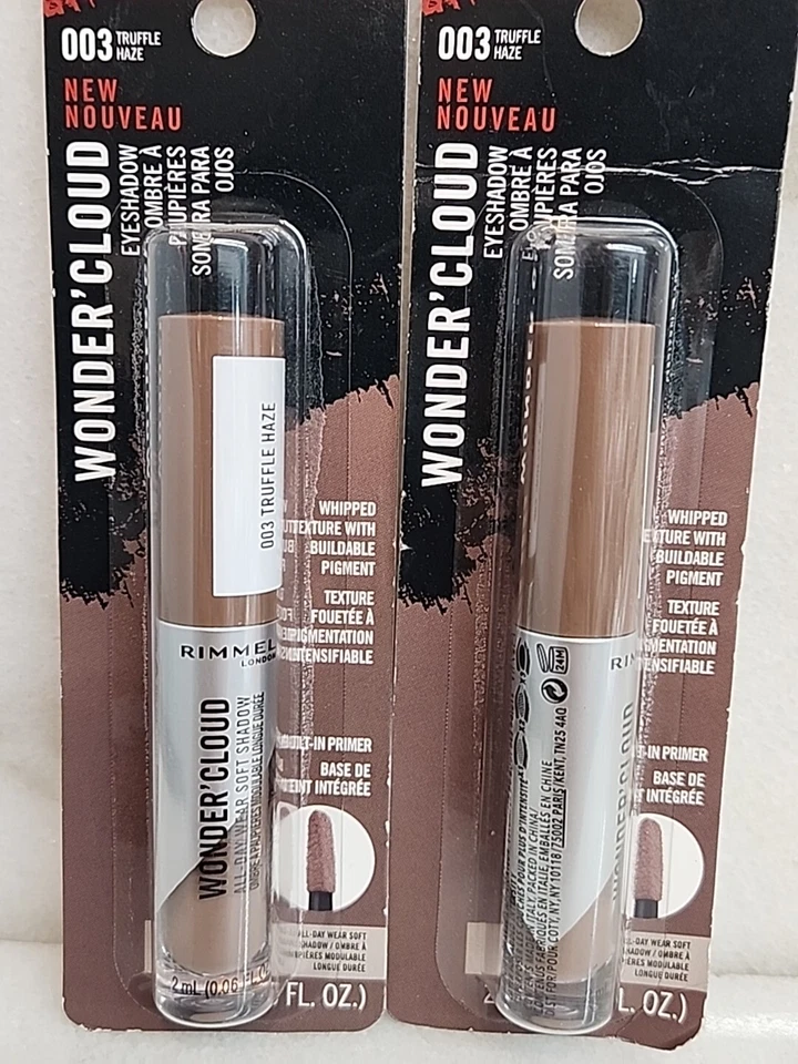 Lote de 2- Sombra de ojos Rimmel Wonder'Cloud sombra suave #003 Truffle Haze Foto 2 de 4