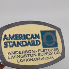 Vintage American Standard Livingston Lawton, OK Supply Belt Buckle - Made in USA