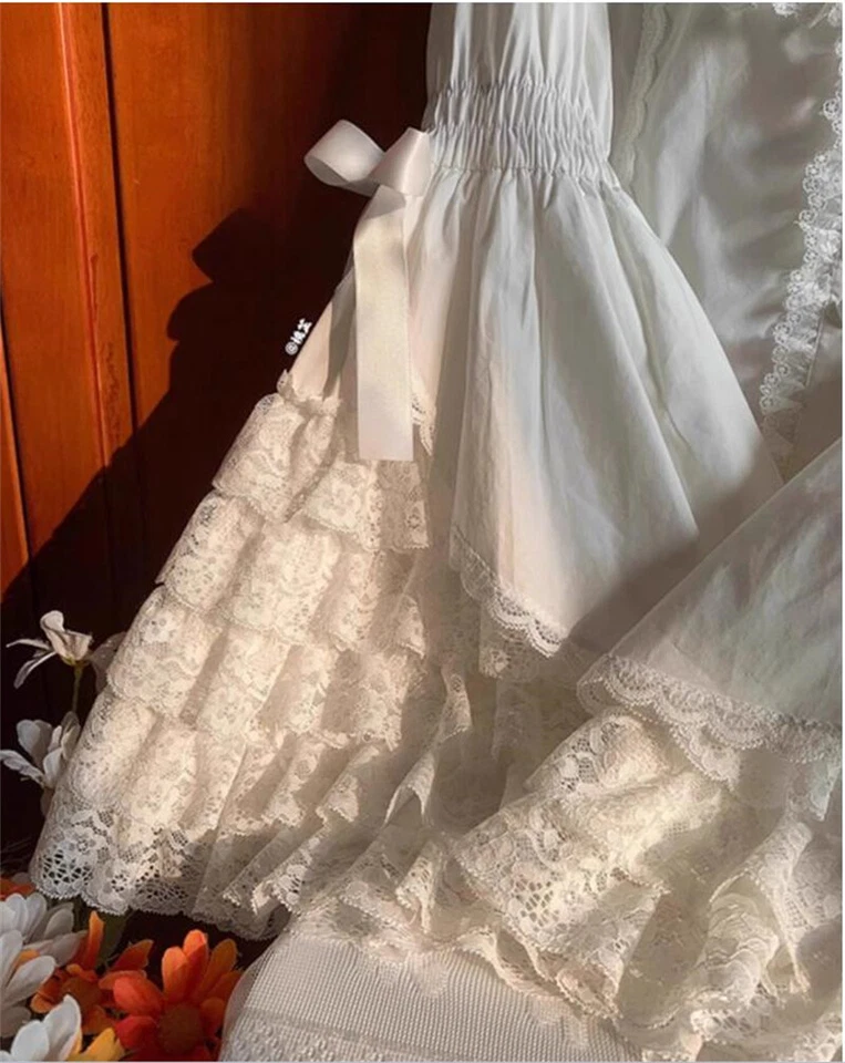 Blusa japonesa mujer Lolita manga larga chifón camisa volante lolita Kawaii Foto 3 de 4