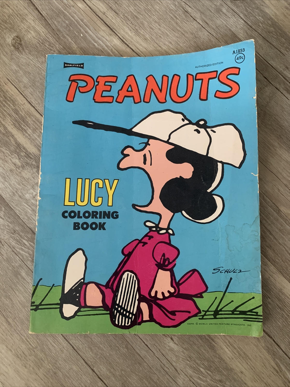 Peanuts Coloring Book Lucy Vintage Artcraft Adult Unmarked Saalfield ...