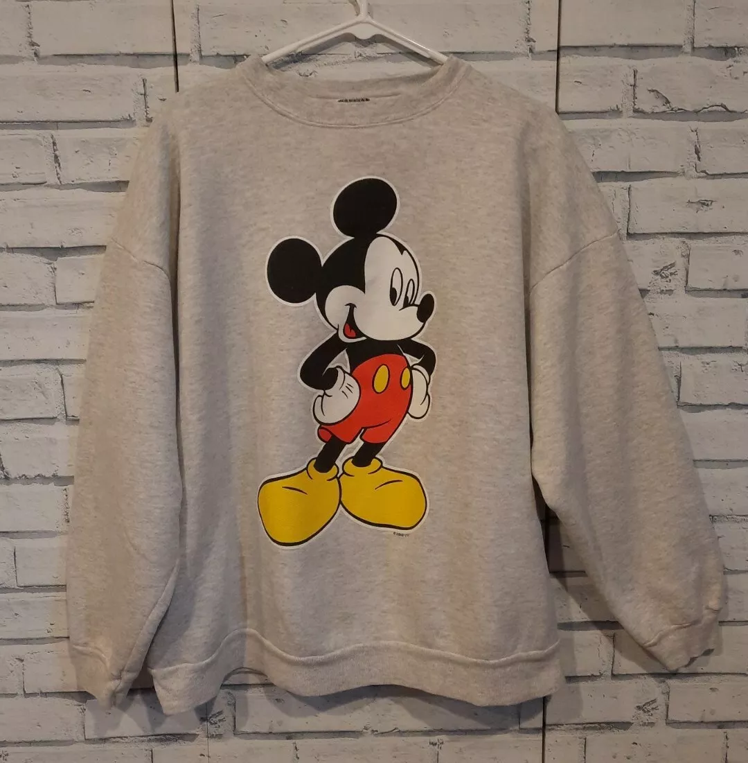Vintage Mickey Unlimited Women s Size XL Sweatshirt Gray Micket Mouse Crew Neck