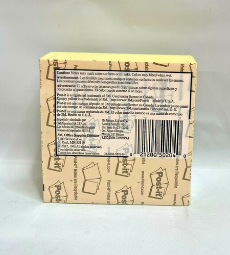 Posty Notes Ebay Lot of 2 Post-it Notes Original Lined Notes, 4x4 in., Canary Yellow ...