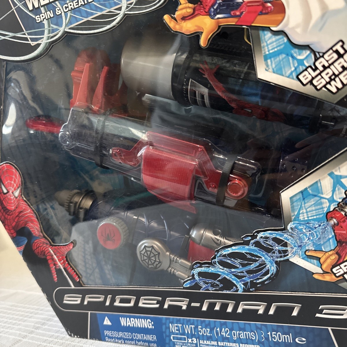 Spiderman 3 Electronic Motorized Web Spinning Blaster Hasbro