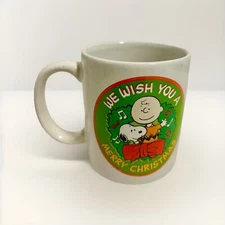 2011 Peanuts Worldwide LLC Snoopy Charlie Brown Woodstock Christmas Mug