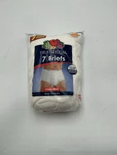 2009 Fruit of the Loom 7 Pack Men's Classic White Briefs XL 42-44 NOS  e