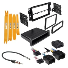 Single-Double DIN install Kit & Car Stereo Harness for 2007-2013 Chevy Silverado