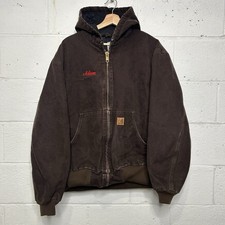 Vintage Carhartt Hooded Active Jacket Dark Brown J130 DKB Men s Large Worn