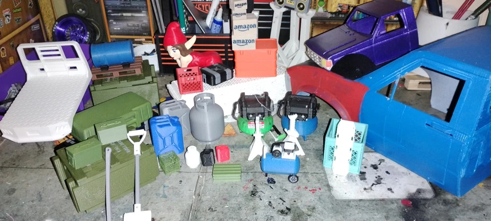 1/10 Scale 3d Printed Scale Items Random Box Of 10 Pieces PLUS BONUS ITEM/S!! - Image 4 of 4
