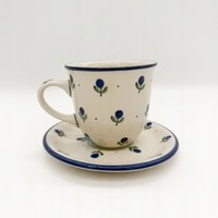 Tasse Handgefertigte Tasse Mit Untertasse Bunzlauer Keramik 300 Ml