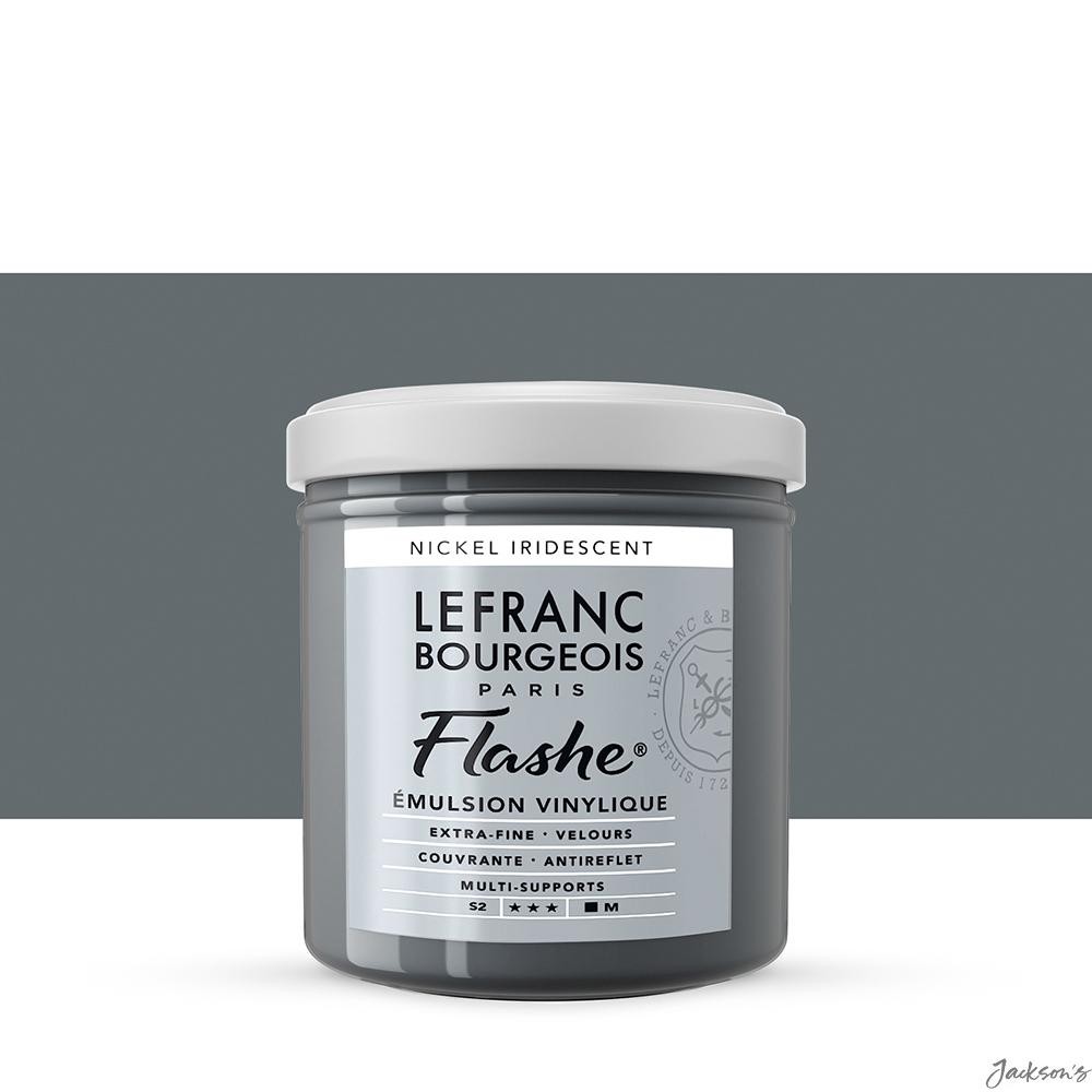 Lefranc & Bourgeois Flashe Vinyl Emulsion Paint 125ml Nickel Iridescent Art Use