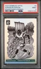 2024 PANINI DONRUSS OPTIC DOWNTOWN LEGENDS #8 ADRIAN PETERSON PSA 9