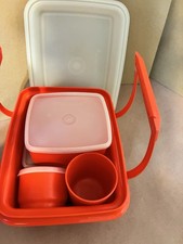 Vintage Tupperware Pack N Carry Orange Lunch ...