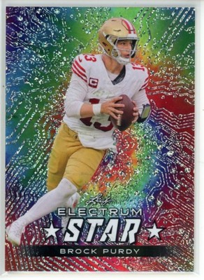 2024 Leaf Electrum Star Brock Purdy Silver Board Tie Dye Skin & Etch  /25