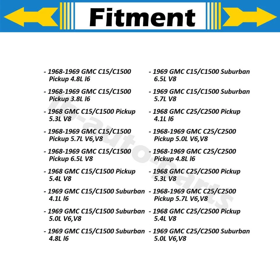 Manguera de freno delantera trasera 4x para camioneta Chevrolet C10 1968 1969 6,5 L Foto 4 de 4