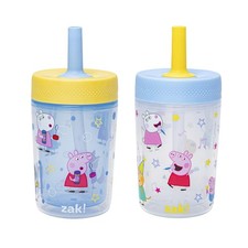 Peppa Pig Capri Tumblers For Travel or At Home, 9oz 2-Pack Double Wall Plasti...