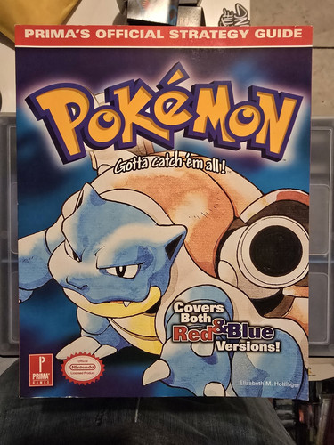 MINTY! RARE! Pokemon Blue Prima Official Strategy Guide Book Covers Red & Blue