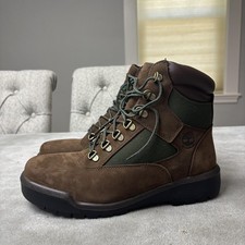Timberland 6-Inch Waterproof Field Boots Men's Size 9.5 Beef Broccoli Hiking