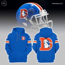 Broncos Throwback 1977 Navy Limited Hoodie
