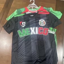 Fan Action Mexico National Team Soccer Jersey 2-Piece Set Size M Black/Green/Red