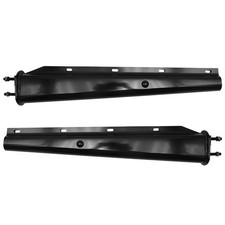 Universal 30" Black Spring Loaded Mud Flap Hanger - Straight, for Semi Trucks