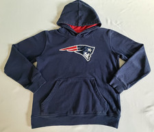 New England Patriots Logo NFL Kids Navy Hoodie Pocket Read