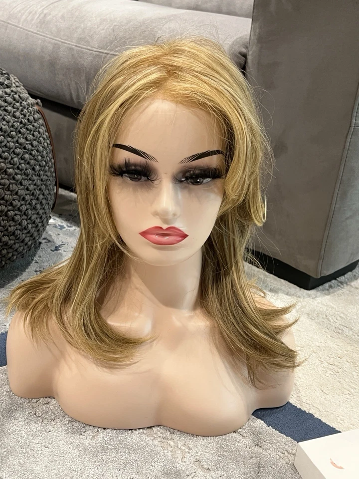 Peluca Jon Renau Mono Completamente Atada a Mano Encaje Frontal Largo Ondulado Estilo 14/26 Foto 2 de 4