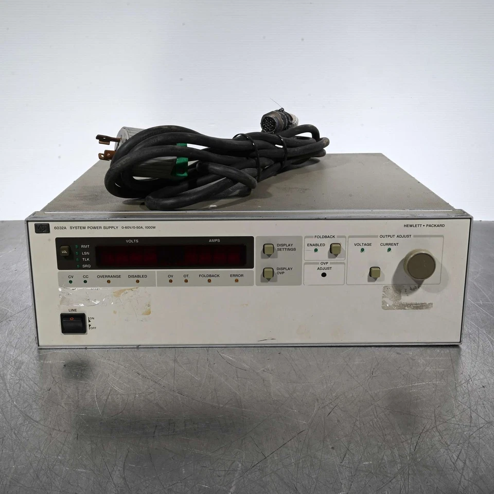 Fuente de alimentación del sistema HP Hewlett Packard 6032A 0-60V/0-50A/1000W Foto 2 de 4