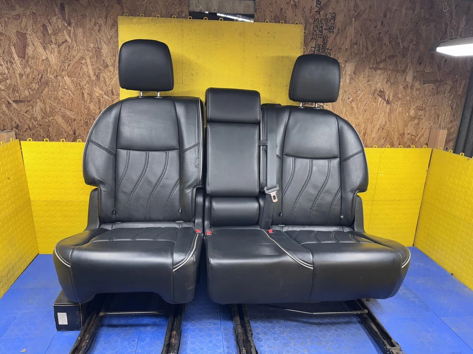 Conjunto de assento 17-20 OEM Infiniti QX60 dianteiro traseiro e 3ª fileira couro preto - Imagem 2 de 4