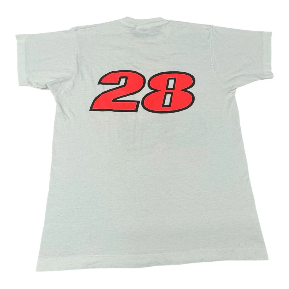 Camiseta De Colección Davey Allison Para Hombre Grande Blanca Doble Cara Nascar Puntada Única Foto 2 de 4