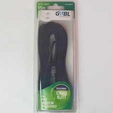 CAVO TELEFONICO da 15 metri RJ11 VOCE per FAX, MODEM ADSL, TELEFONO FISSO