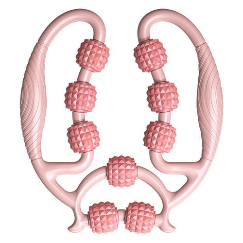 White Peach Pink Circular Leg Clamps 360 Degree 9 Wheels Muscle Roller Massa HOT - Picture 3 of 12