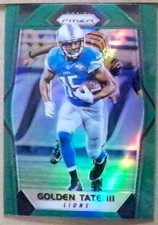 2017 Panini Prizm Green Football Card Of Golden Tate lll #176