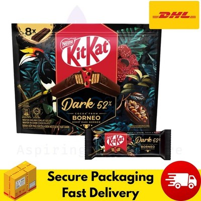 2 PACKS X 8 pieces NESTLÉ KITKAT 2-Fingers Dark Borneo Chocolate Share Pack