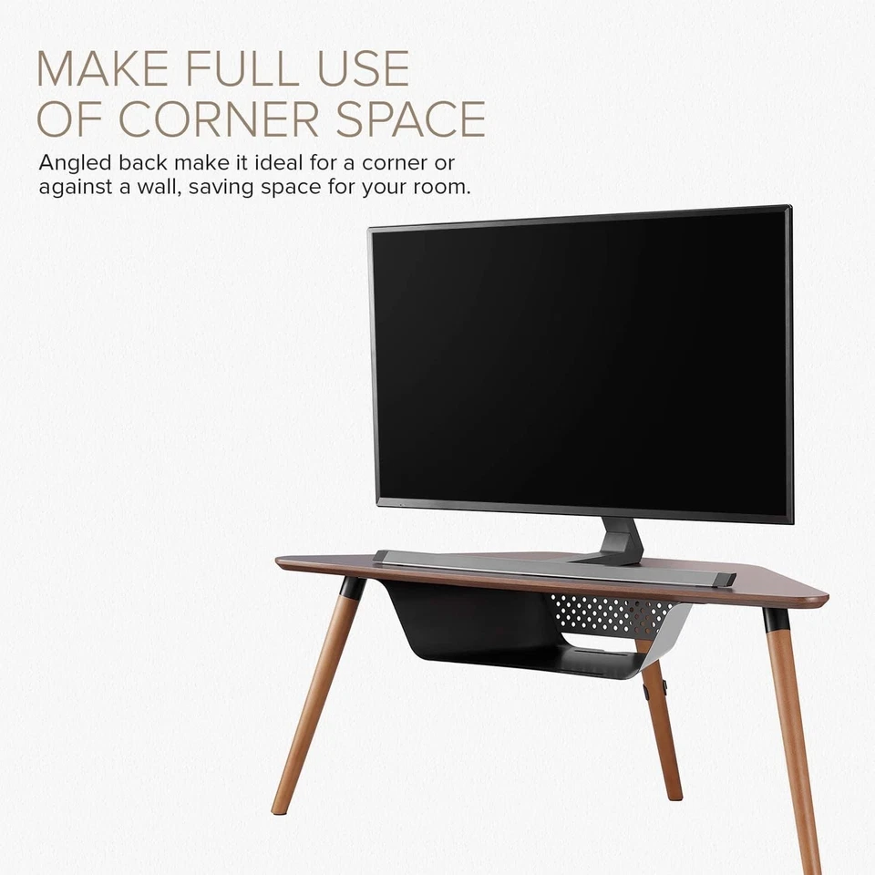 POUT Eyes 18 TV Stand Black Walnut Modern Media Console Storage - NEW - Image 2 of 4