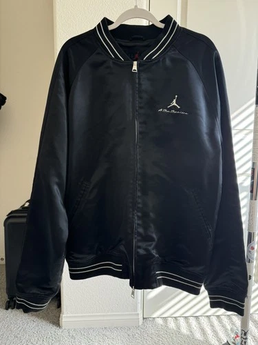 Air Jordan x A Ma Maniére Black Souvenir Jacket Size XL  - product listing photo