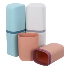3 PCS Travel Toothbrush Holder Case Container for and Toothpaste Holders