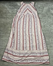 True Craft Dress Womens 0X Multicolor Sleeveless Tank Maxi Long 100% Cotton