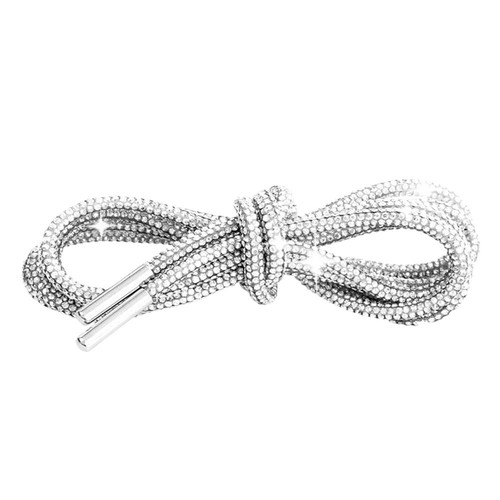 Lacci per scarpe glitter strass coulisse lacci per scarpe stringa rotonda lucida C8L4 K W2Q9 - Foto 19 di 21