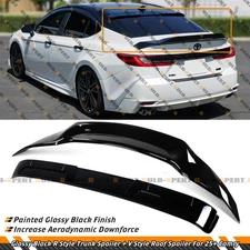 For 25-26 Toyota Camry LE XLE SE XSE R Style Trunk Spoiler + Rear Top Roof Visor