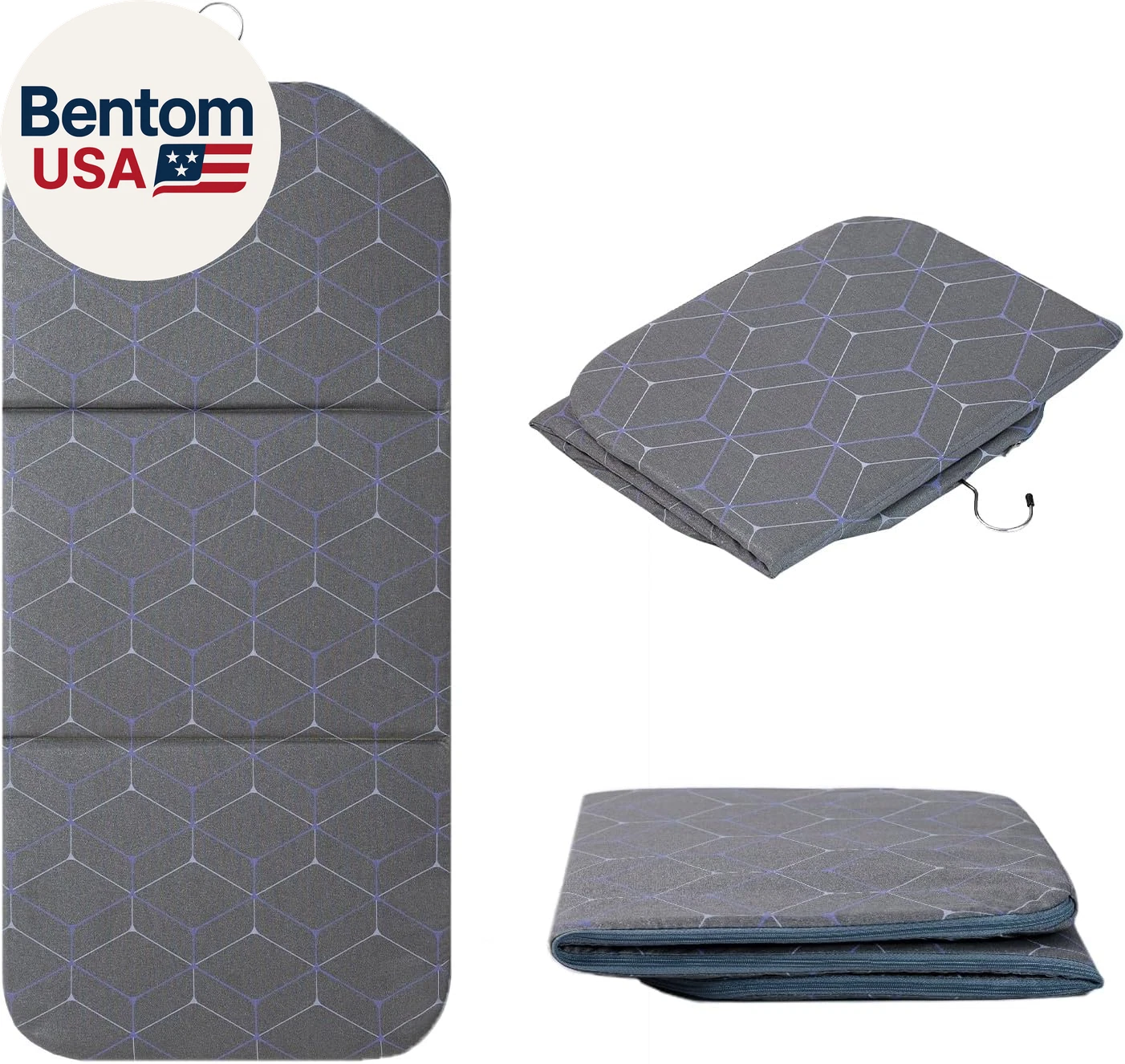 Foldable Ironing Mat for Flat Surfaces, Hanging Steamer Board for Clothes, Steam