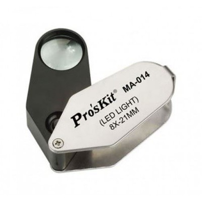 Pro'sKit Magnifying glass, 8X with LED lighting